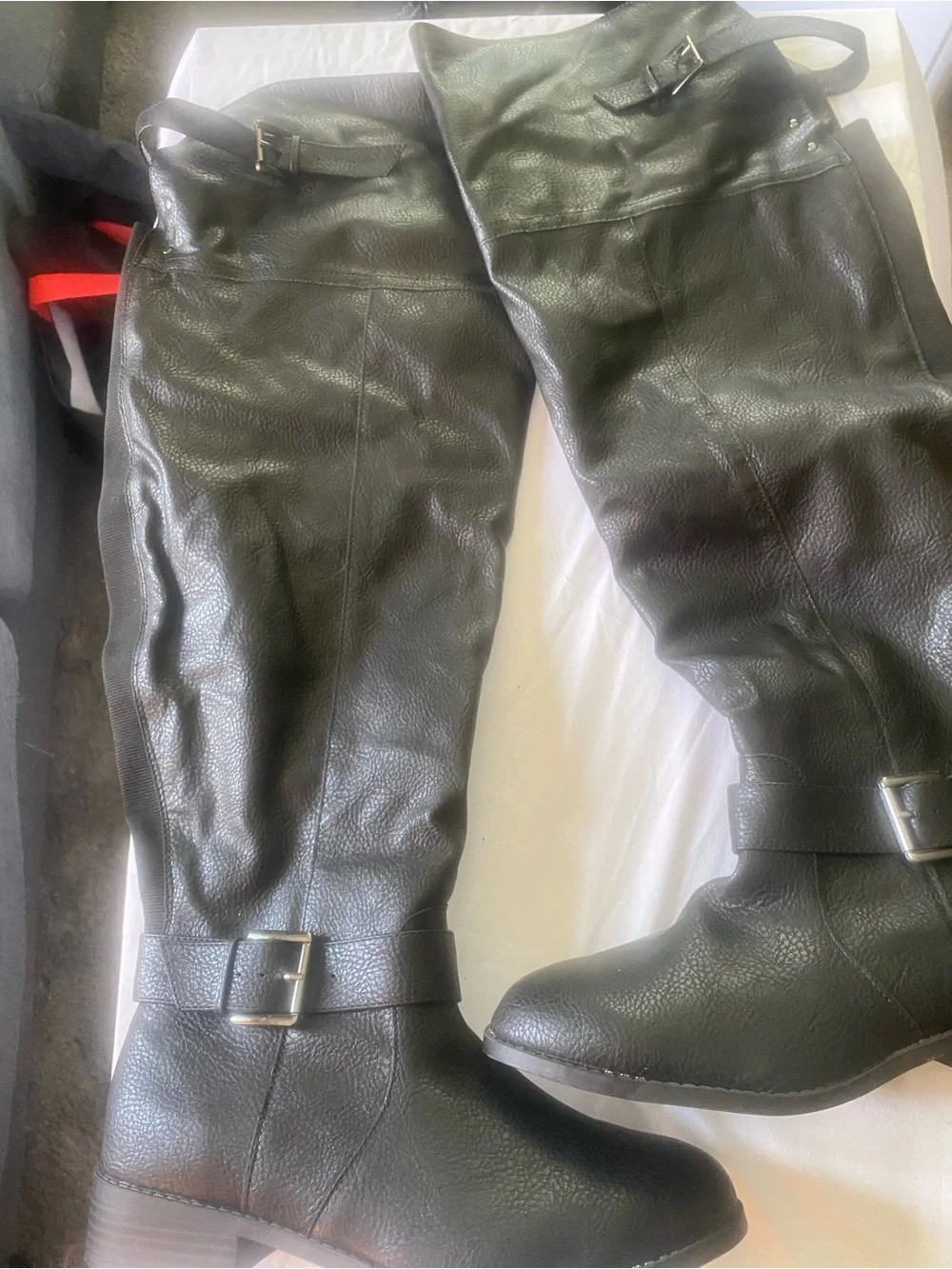 torrid Black Over-the-Knee Faux Leather Riding Boots